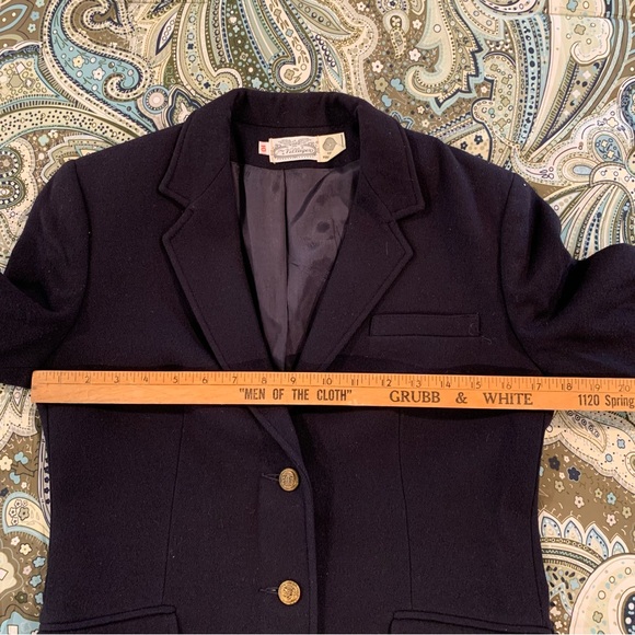 The Villager ~JACKET ~Navy Blue ~10 ~100% Wool ~Work Wear ~Retro ~Classic Style - Picture 9 of 10